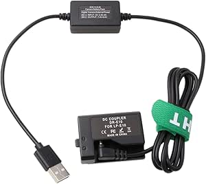 Langdurig Filmen Voeding Canon Eos 1d Canon Eos 1100d HangTon 5V USB LP-E10 Dummy-Akku Für 1200D 1300D 1500D 3000D, Rebel T3 T5 T6 T7 T100, Kiss X50, Kiss X70 Kamera Canon 2000d