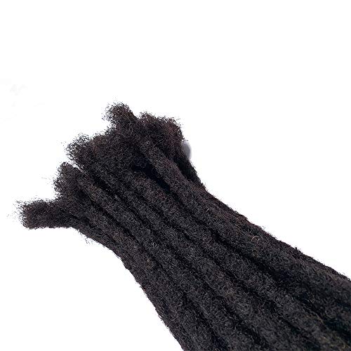 Yonna 100% Human Hair Medium Size (0.8Cm Width) Dreadlocks Extensions 20Locs Full Handmade 8Inch Natual Black #1B #TOP4
