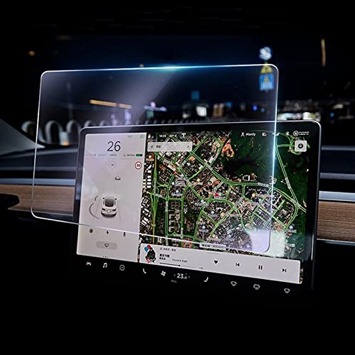 Protection d'écran Tesla Model 3 en verre mat pour garder une console centrale propre en voyage