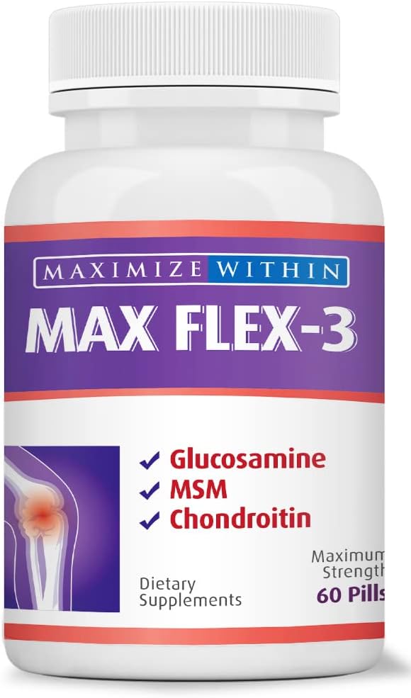 Maximum Slim Max Flex-3 Pain Relief Formula with Green Lipped Mussel - 60 Count