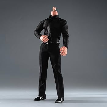 1/6 メンズ ファッション コスチューム セット ブラック F-079A 1/6 メンズ ファッション コスチューム セット ブラック F-079A