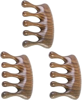 Minkissy 3 Peças De Madeira Massagem Pente Largo Do Dente Pente de Cabelo Massagem Pente Couro Cabeludo Acupuntura Massageador de Cabeça Couro Cabeludo Massageador para As Mulheres Meninas