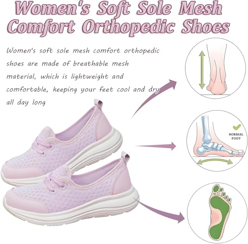 Azdealy Orthopedic Shoes, Azdealy Womens Soft Sole Mesh Comfort Orthopedic Shoes, SWith Arch Support4