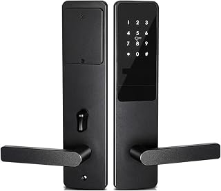 TTlock App Electronic Digital Lock Keyless Lock Smart Touch Screen Lock for Home/Office Apartment Gate Lock (Color : Left -Pull)
