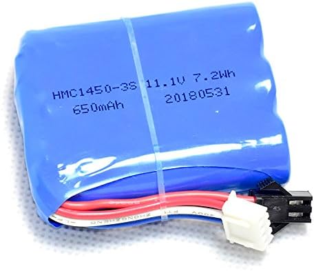 11.1V 3S 650mAh 15C 14500 Li-Ion Battery SM-2P Plug for RC Model Buggy Car Truck Racing Speed Boat