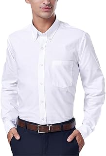 Mens Shirts | 100% Cotton Long Sleeve Shirts for Men | Button Down Shirt Men | Oxford Mens Dress Shirt - Buy now