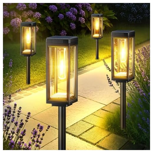 Best garden lights battery Upgraded Bright Solar Pathway Lights Set