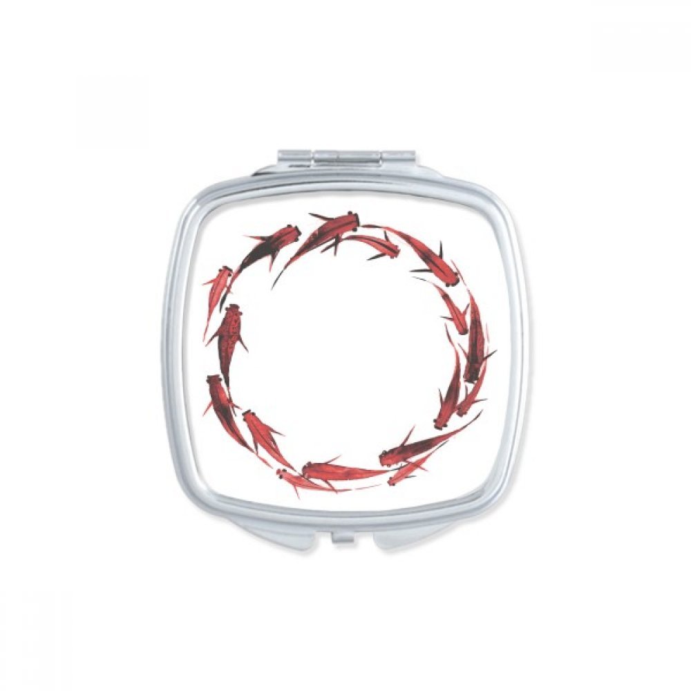 Miroir de poche carpe poisson chinois petit cadeau mignon anniversaire et fête