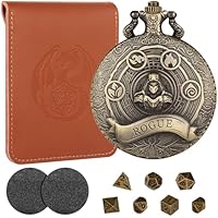 Mini juego de dados DND con caja de reloj de bolsillo Steampunk