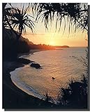 Impact Posters Gallery Tropical Sunset At Ocean Beach Scenery Wall Decor Art Print Poster (16x20)