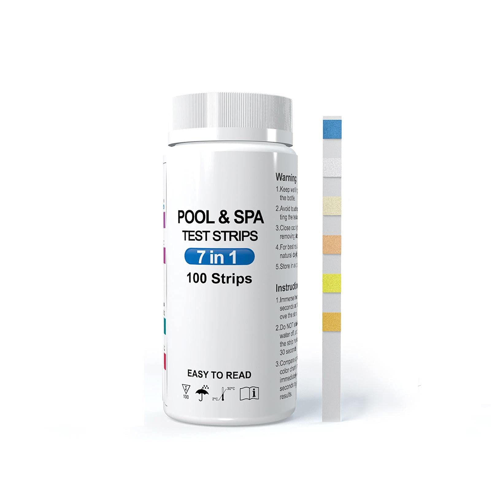 Buy 7 In 1 Pool Test Strips, Pool Spa Test Kit for Swimming Pool, Hot