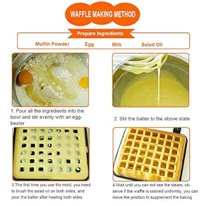 Belgische Waffeleisen aus Gussaluminium, Antihaftbeschichtet, für Gas-Herd, Waffelform für Haushalt und Küche – Bild 5