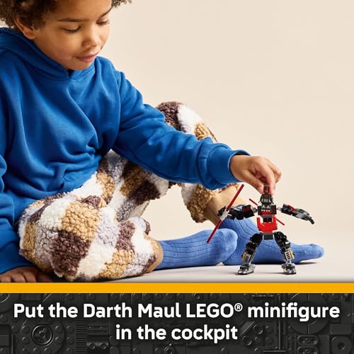 LEGO Star Wars Darth Maul Mech Kids Toy - Building Toy with Pretend Play Lightsaber - Birthday Gift Idea for Boys and Girls, Ages 6+ - Collectible Decor for Fans of The Clone Wars - 75411 - image 5