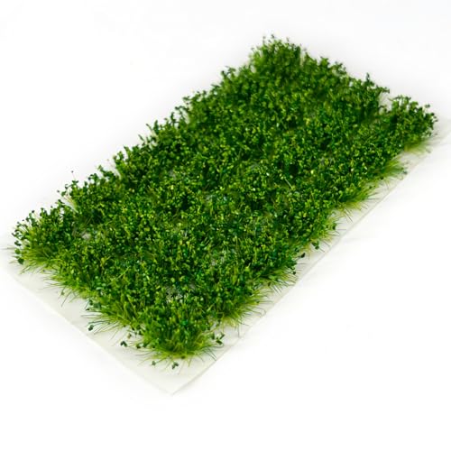 Maqueta de Hierba 28 Pcs Mechón de Césped Estático Alfombrillas de Hierba Estática Maquetas Fabricación Modelos Hierbas Mechones Decoración en Miniatura, para el Tren Bricolaje Paisaje césped Artif