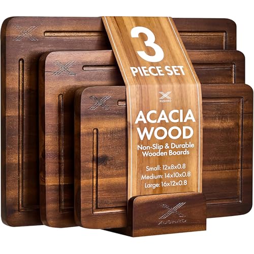 Juego de 3 Tablas de Cortar de Madera con Soporte miniatura 1