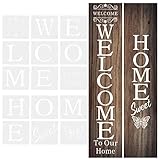 【Premium-Material】 Diese Begrüßungsschablonen bestehen aus hochwertigem PET mit runder Kante, sind nicht leicht zu verletzen, haben eine gute Flexibilität und Haltbarkeit.