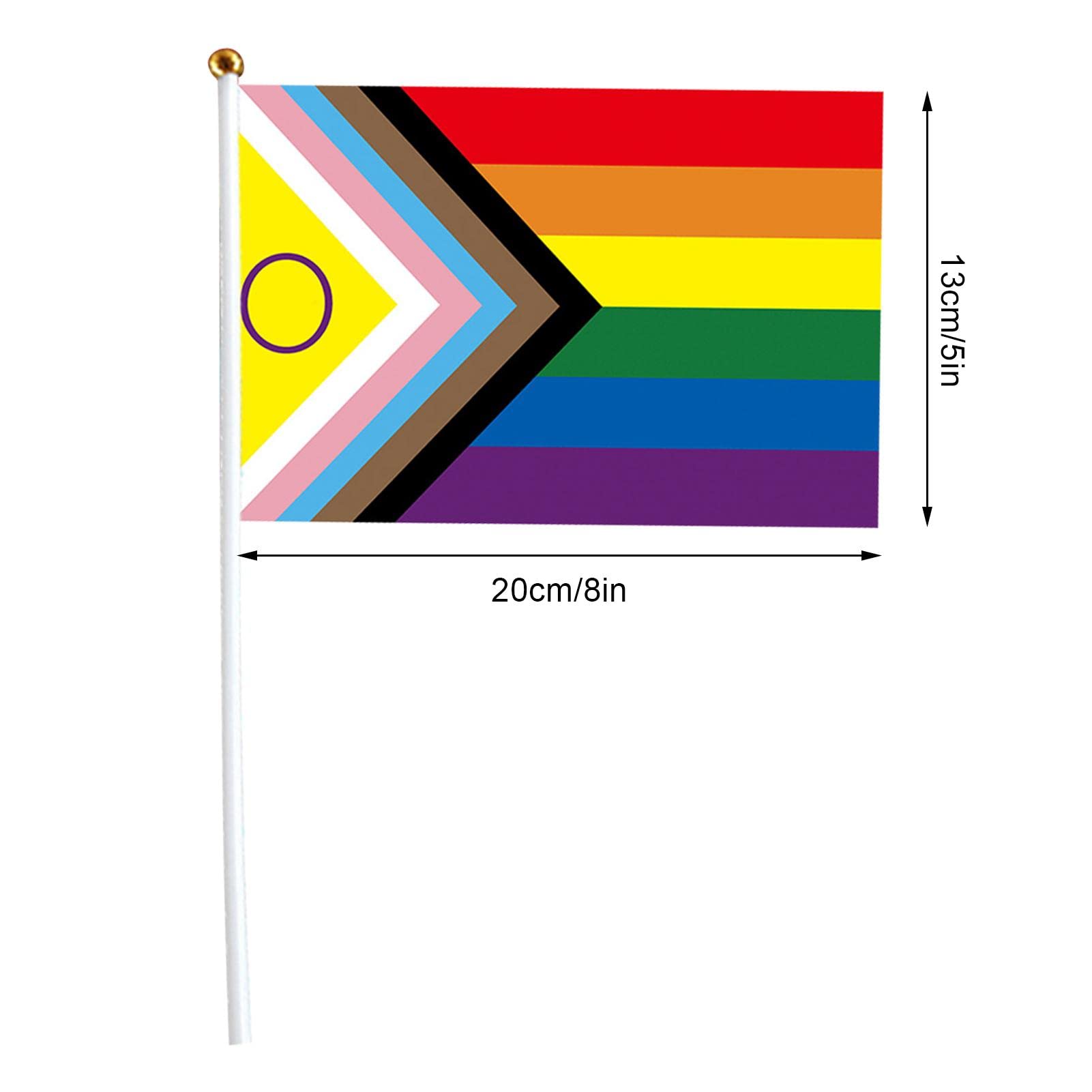Kit 8 Bandeiras Orgulho LGBT ZXvZYT - Mini Bandeiras De Mesa Com Base