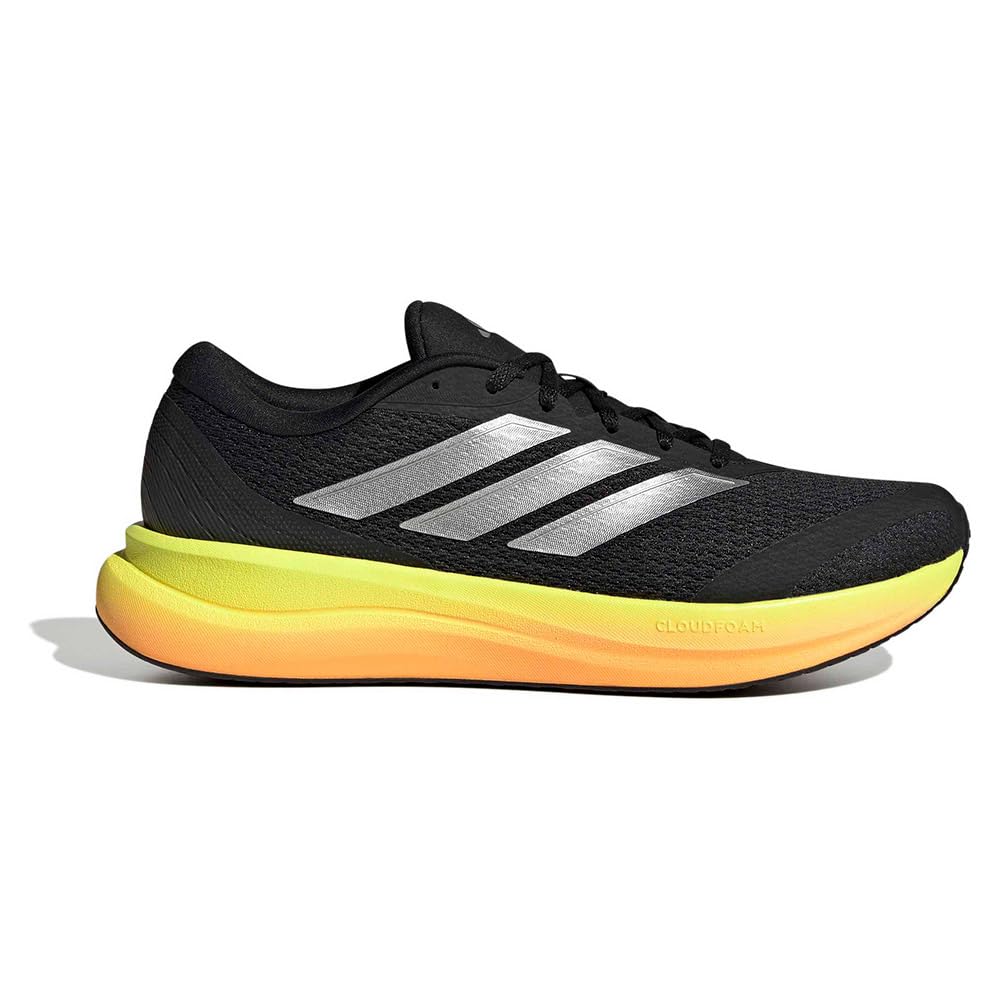adidas Scarpe Uomo Donna Unisex Runfalcon 6 Taglia 42 25.9cm Running Jogging Nero Grigio Giallo