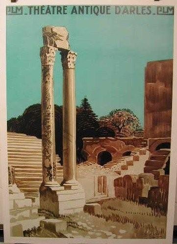 Poster Théâtre Antique d'Arles 50x70 cm souvenir de vos vacances en Camargue