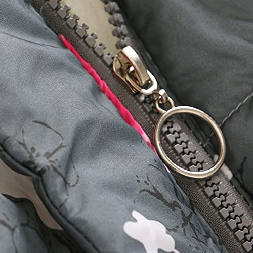 Girls Winter Coat Jacket Hooded Kids Toddler Floral Print Parka Outwear Thick Warm Cotton Puffer Hooded Outerwear (Grey, 8-9 Years)4