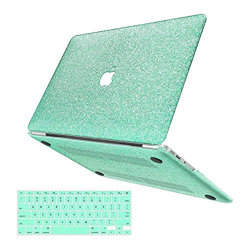 MacBook Air 13 inch Case,Anban Glitter Bling Smooth Protective Laptop Shell Slim Snap