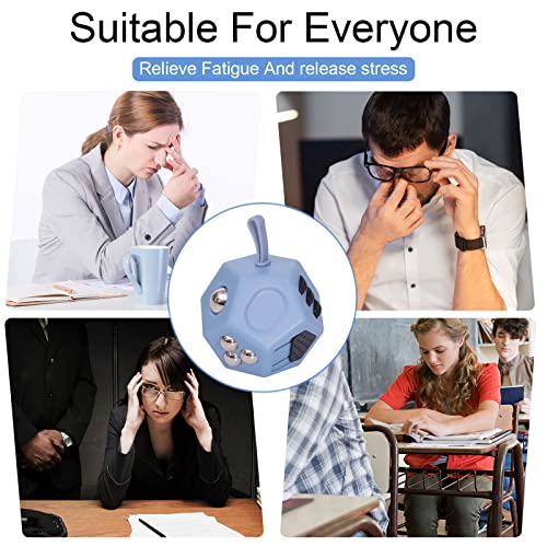 Uooefun Small Fidget Cube,12 Side Fidget Cube,Mini Fidget Toys Relief Stress And Anxiety Depression Anti For Kids Adults With Add, Adhd, Ocd, Autism (Grey) #TOP4