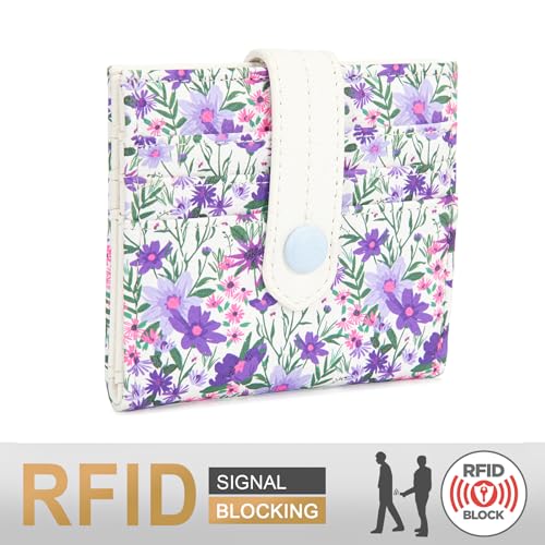 Image of Montana West X Wrangler Wallet Small Womens Girls Flower Bifold Card Wallet With RFID Lining and Zipper Coin Pocket
