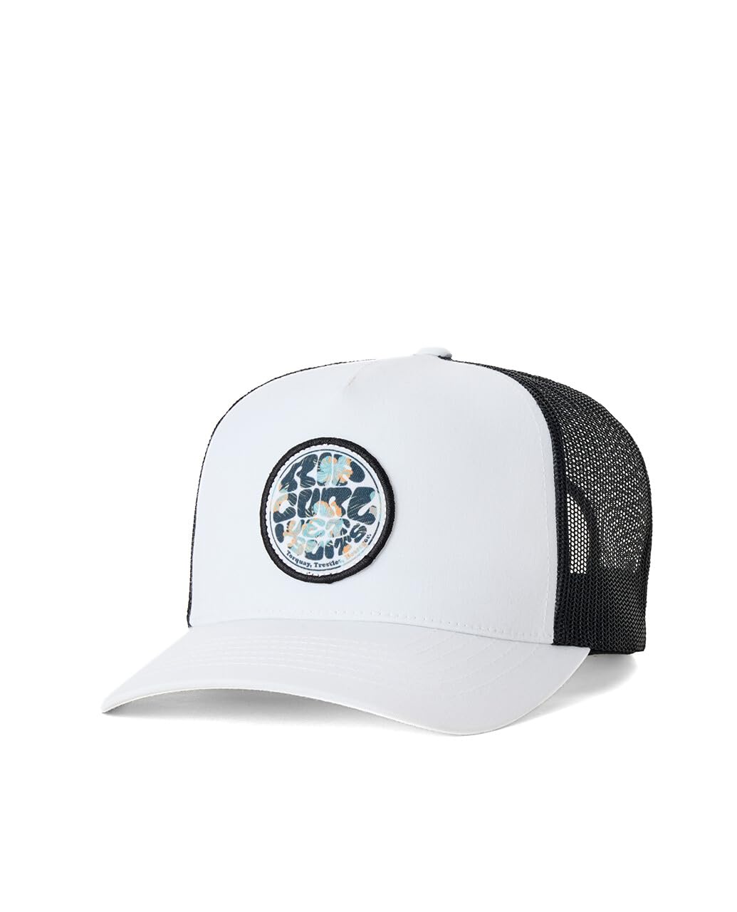 Rip Curl Curve Peak, Structured Trucker Hat, Mesh Snapback Baseball Cap for Men, Adjustable, Bone 261, One Size