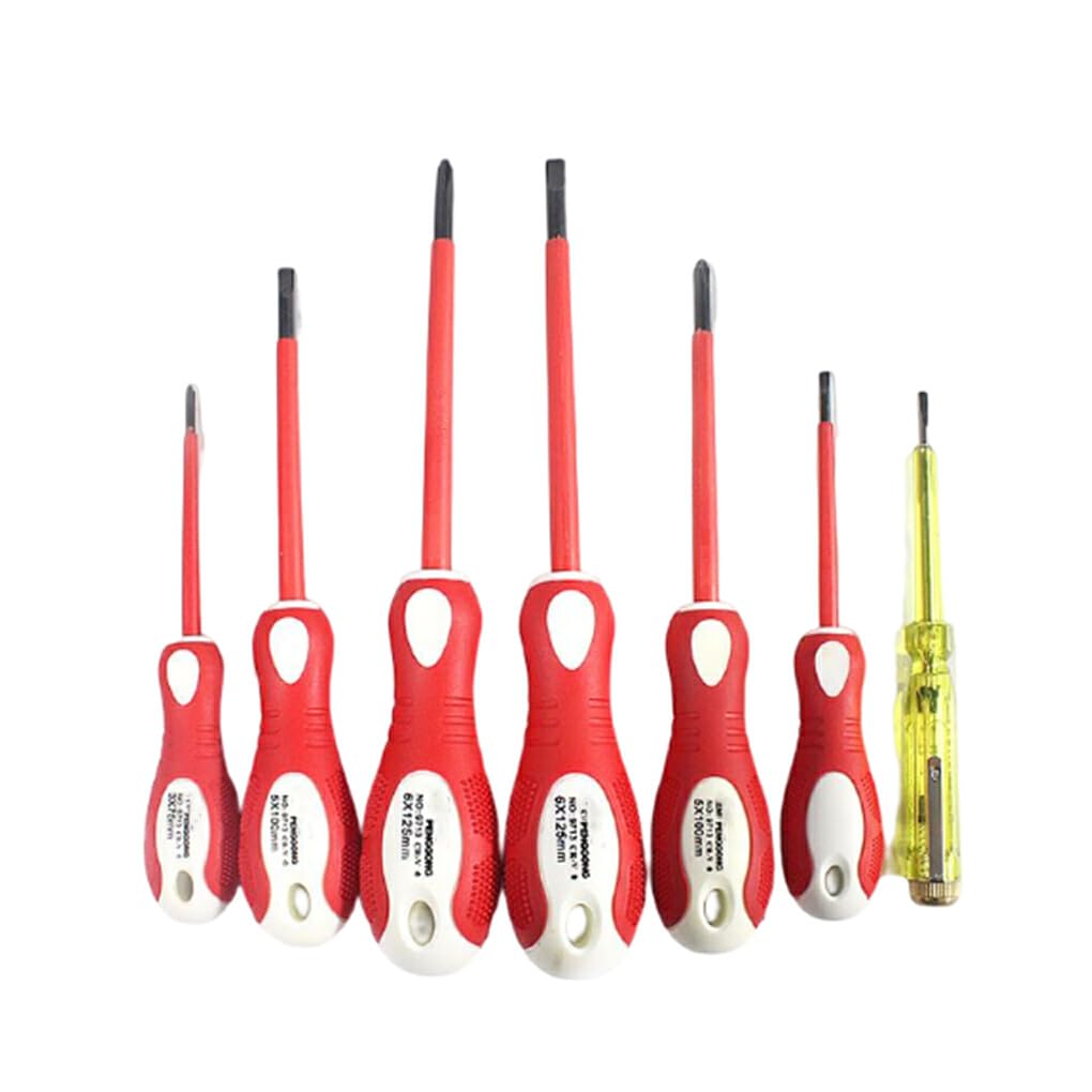 7X testeur électrique tournevis détecteur de tension antirouille solidité pratique opération Simple poignée longue poignée