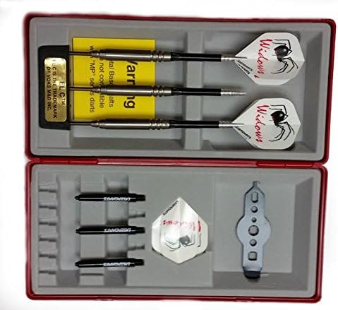 Silver Widow Fixed Point Tungsten Steel Tip Darts Smooth Barrel 28 Gram