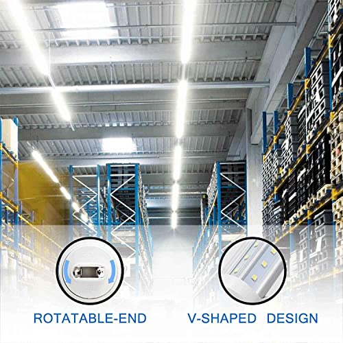 JESLED R17D/HO 8FT LED Bulbs - (12 Pack) Rotate V Shape, 5000K Daylight 72W, 7200LM, 110W Equivalent F96T12/DW/HO, Clear Cover, T8/T10/T12 Replacement, Dual-End Powered, Ballast Bypass by JESLED - Image 3