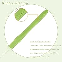 Vista 4 de Gancho de ganchillo ergonómico de 2 mm, agujas de ganchillo para tejer, agujas de tejer lisas para manualidades DIY, gran regalo para mujeres
