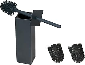BGL Toilet Brush Black Heavy Stainless Steel Square Bathroom Cleaning Brush (Black)