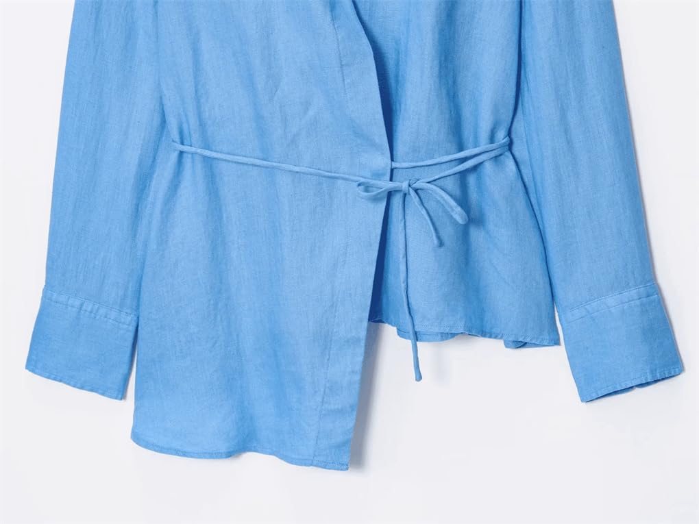 Women's Asymmetrical Hem Straight-Cut Solid Color Shirt
