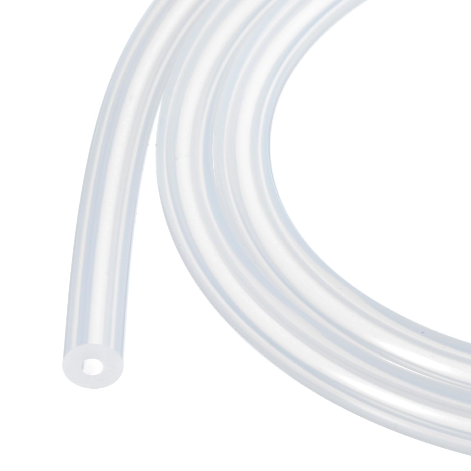 3.3ft 1/8" ID x 5/16" OD Silicone Tubing Clear 3mm x 8mm Industrial Plastic Tubing Pure Silicone Hoses for Pump Siphoning Draining Irrigation Brewing