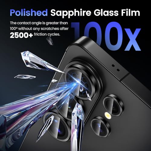 Image of Tensea (3+2 Pack Compatible with Samsung Galaxy S26 Ultra Camera Lens Protector, 9H Tempered Glass Camera Cover Screen Protector Metal Custom Ring Installation Tray