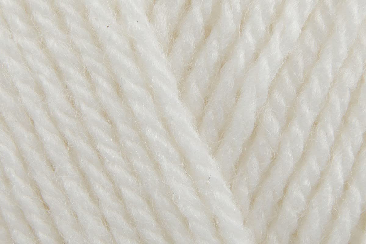 KHASO Sirdar Hayfield Bonus Aran with Wool Crochet Yarn, Wool Acrylic Blend Knitting Wool for Jackets, Gloves, Jumpers & Sweaters - 400g Balls - White - Pack of 3