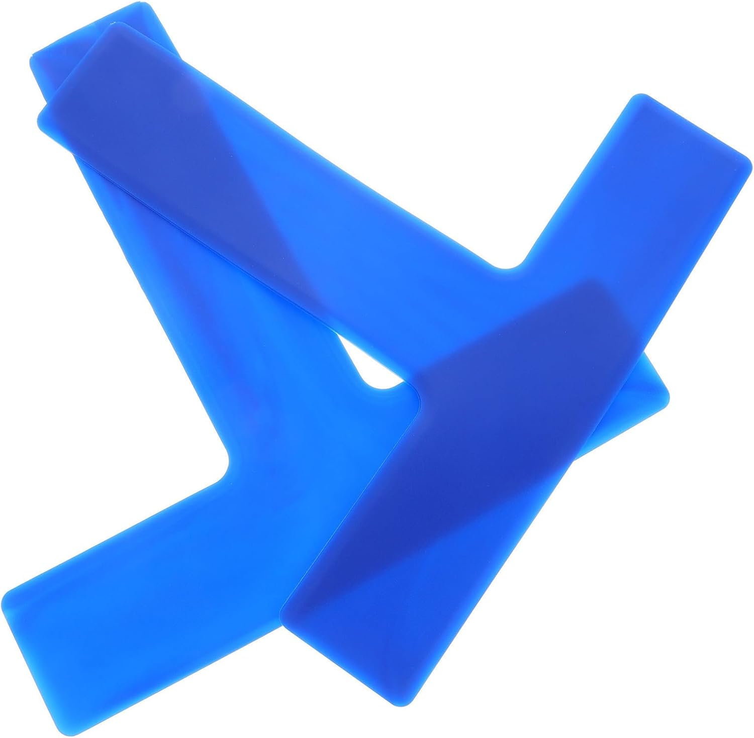 Wakauto 2pcs T Shape Floor Markers Spot Marking Pads for Sports Fields, Reusable PVC Activity Marking Pad Blue Color, Designed to Withstand Outdoor Conditions, for Basketball and Soccer,