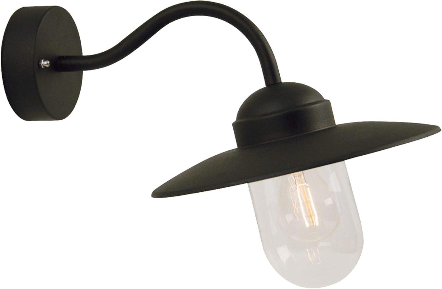 Nordlux Luxembourg Outdoor Wall Light Black E27 - Modern Exterior Lighting for Driveway, Garage, Terrace, Patio