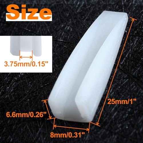 SPEEDWOX works of 8 Replacement Nylon Jaws for Flat Nose Pliers Eyeglass Arms Frame Plier Nylon Flat Nose Plier Replacement Tips for Jewelry Making Metal Forming Wiring Tool - Image 4