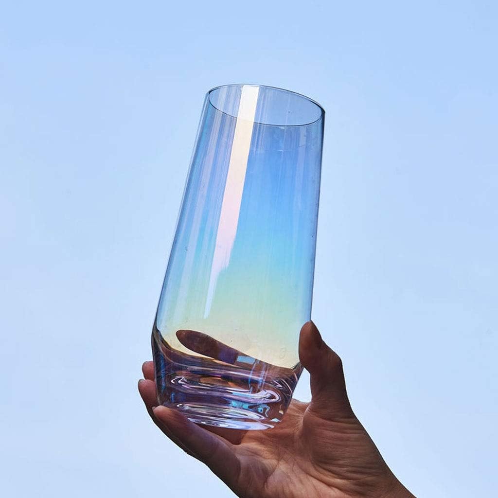 Glass Cups Drinking Glasses for Water Beverages Cocktails Clear Crystal Glass Tumblers Drinking Glasses (Color : S(2pcs))