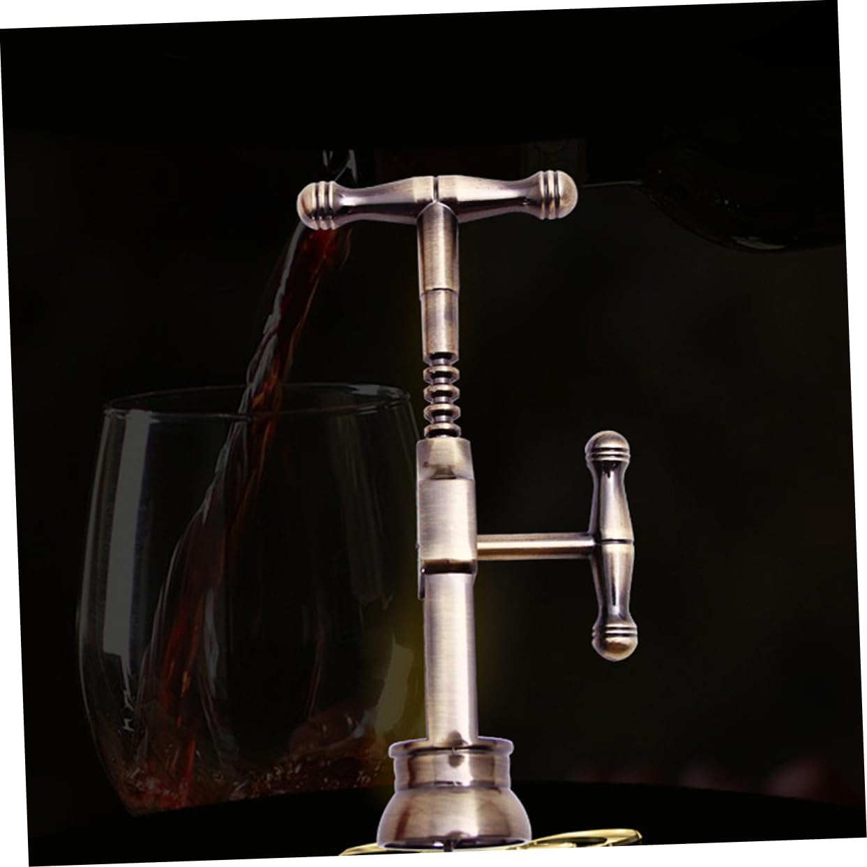 PRETYZOOM Ergonomic Handle Corkscrew Strong Powerful Jar Opener Bottle Opener Thickened Drill Bit Beer Lid Remover