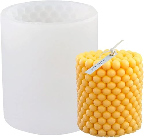 Ovatt Molde de silicona 3D para velas, molde de silicona de grado alimenticio para manualidades, jabones, velas y chocolate (maíz amarillo)