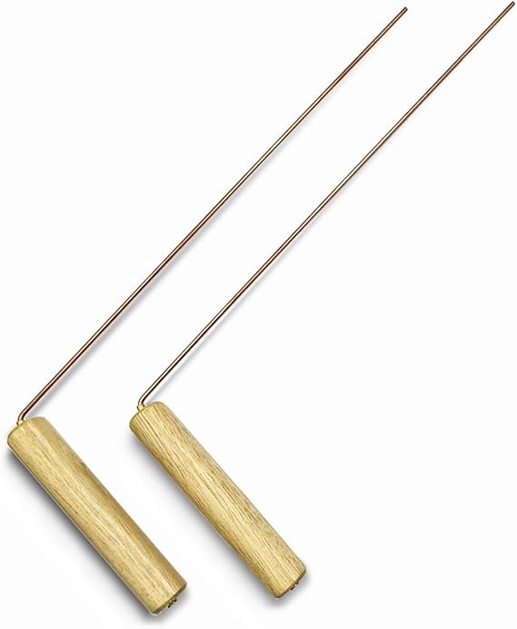Amazon.com: Copper Dowsing Rods - Wooden Handle - 2PCS Divining Rods ...