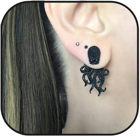Octopus Stud Earrings for Women Halloween Octopus Earrings Gothic Animal Octopus Stud Earrings Stainless Steel Retro Punk Octopus Stud Earrings Halloween Jewelry Accessory