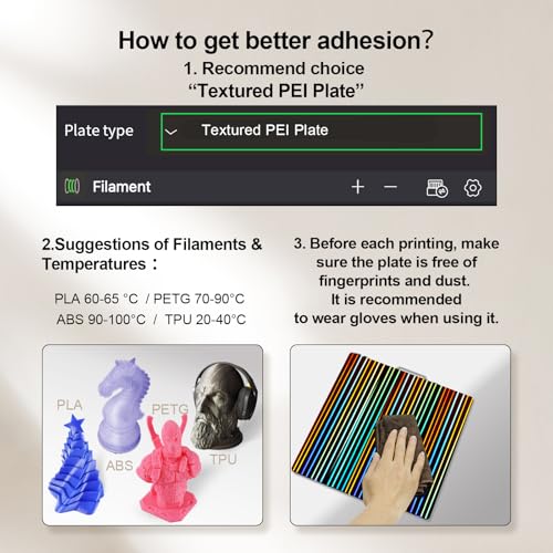 Image of IdeaFormer-3D Smooth H1H Build Plate for Bambu Lab A1 /X1C /X1 /X1E /P1S /P1P, Flexible Light Beam+Phantom H1H Spring Steel Plate 257x257mm for Bambu Labs Bed Plate