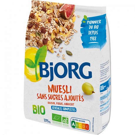 Bjorg - Lote de 4 cereales sin azúcar (375 g)
