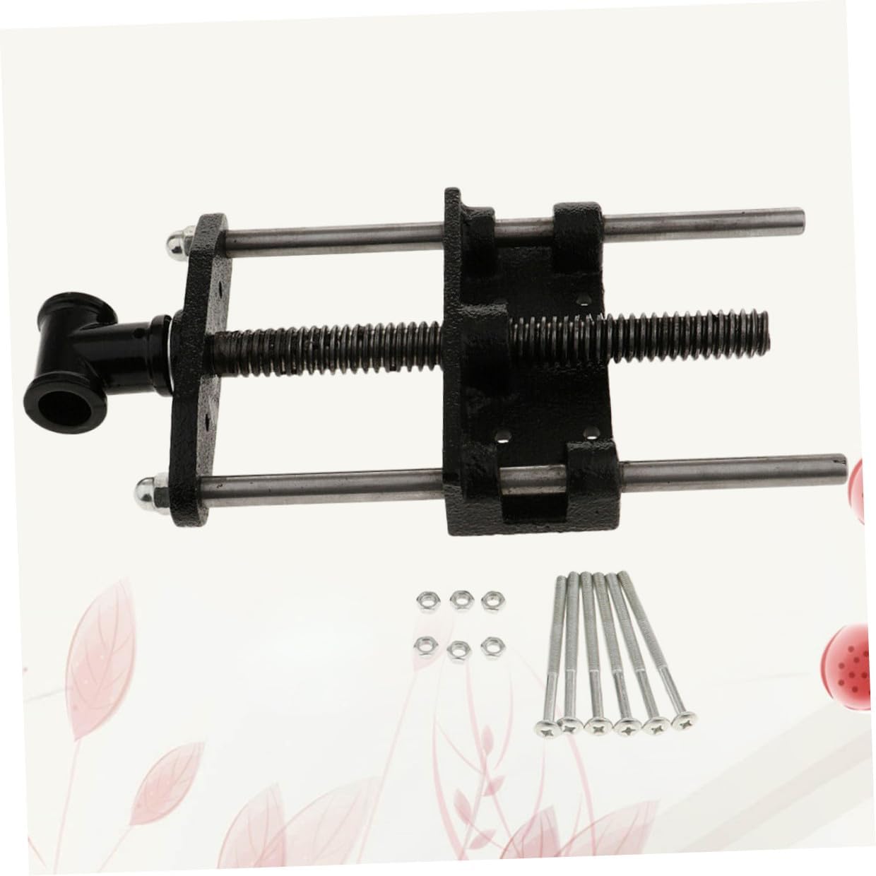 Lightweight 7-inch Woodworking Table Clamp with Connecting Rod and Guide Rod for DIY Woodworking Bench Vise Hand Tool Household Workshop