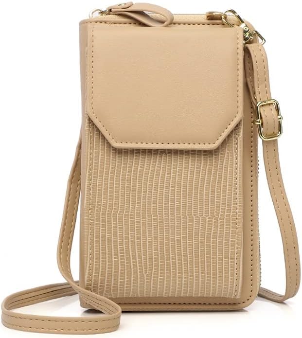 HBJWOV Small Ladies Mobile Phone Bag Women's Crossbody Shoulder Wallet Bags PU Leather Card Holder Purse For Female