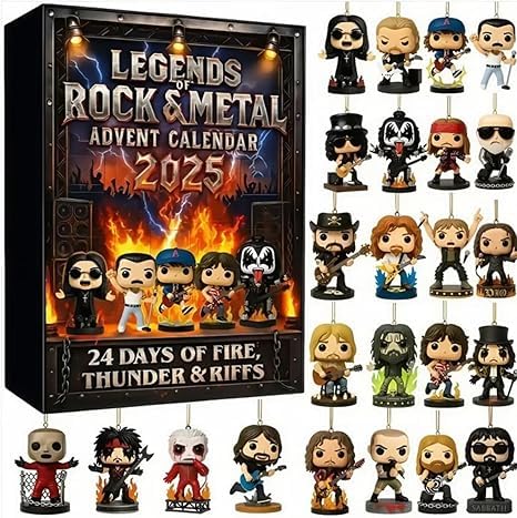 2025 Rock & Metal Legends Advent Calendar 24-day Christmas Countdown